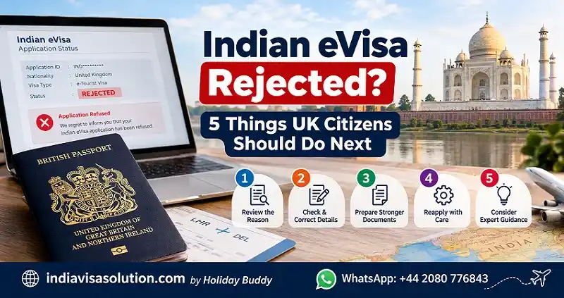 indian evisa rejected