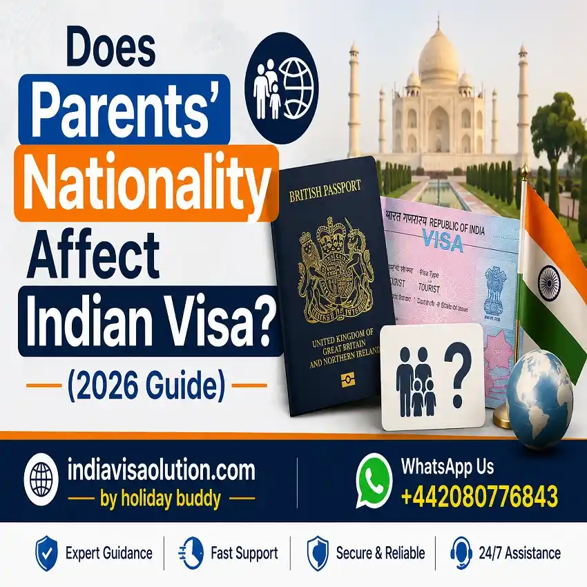 parents' nationality affect indian visa