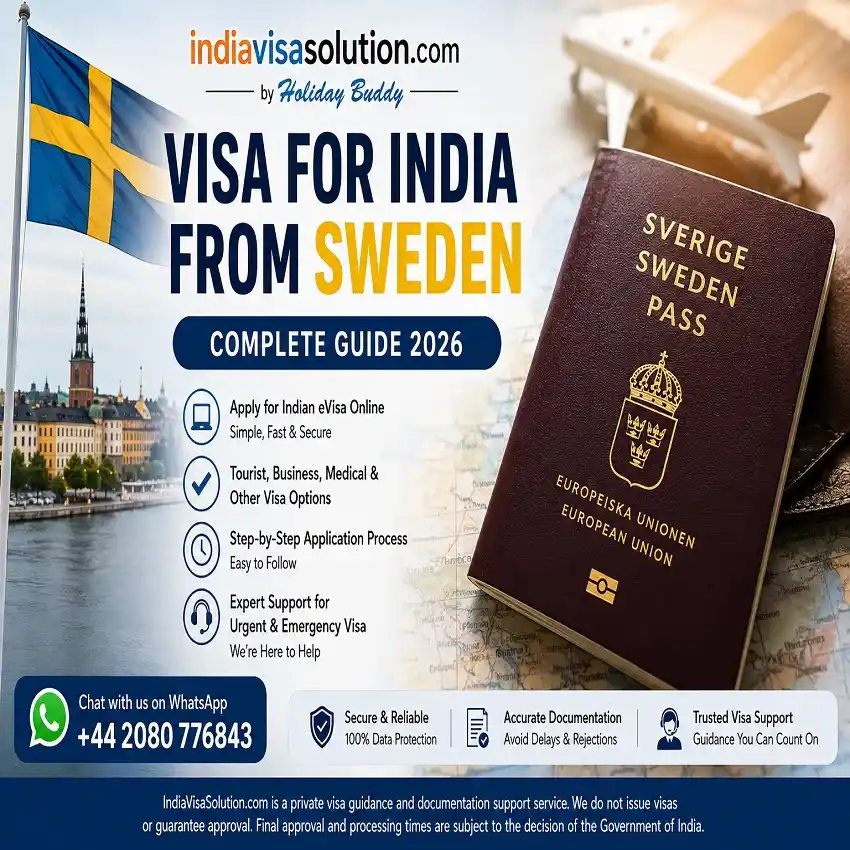 Visa for India from Sweden